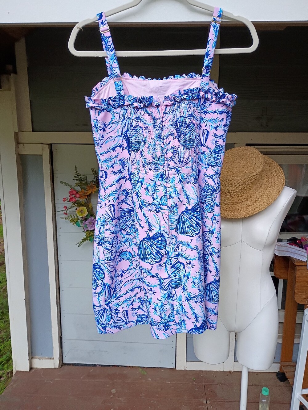 LILLY PULITZER SZ 4 NWOT ZENON RUFFLE MAGNOLIA LILAC ROMPER SLEEVELESS - Picture 7 of 9